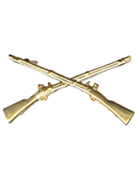 Infantry Army Officer Branch Collar Insignia, Pair