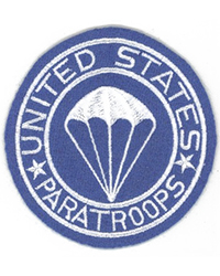"US Paratroopers" Infantry Blue on Wool Pocket Patch
