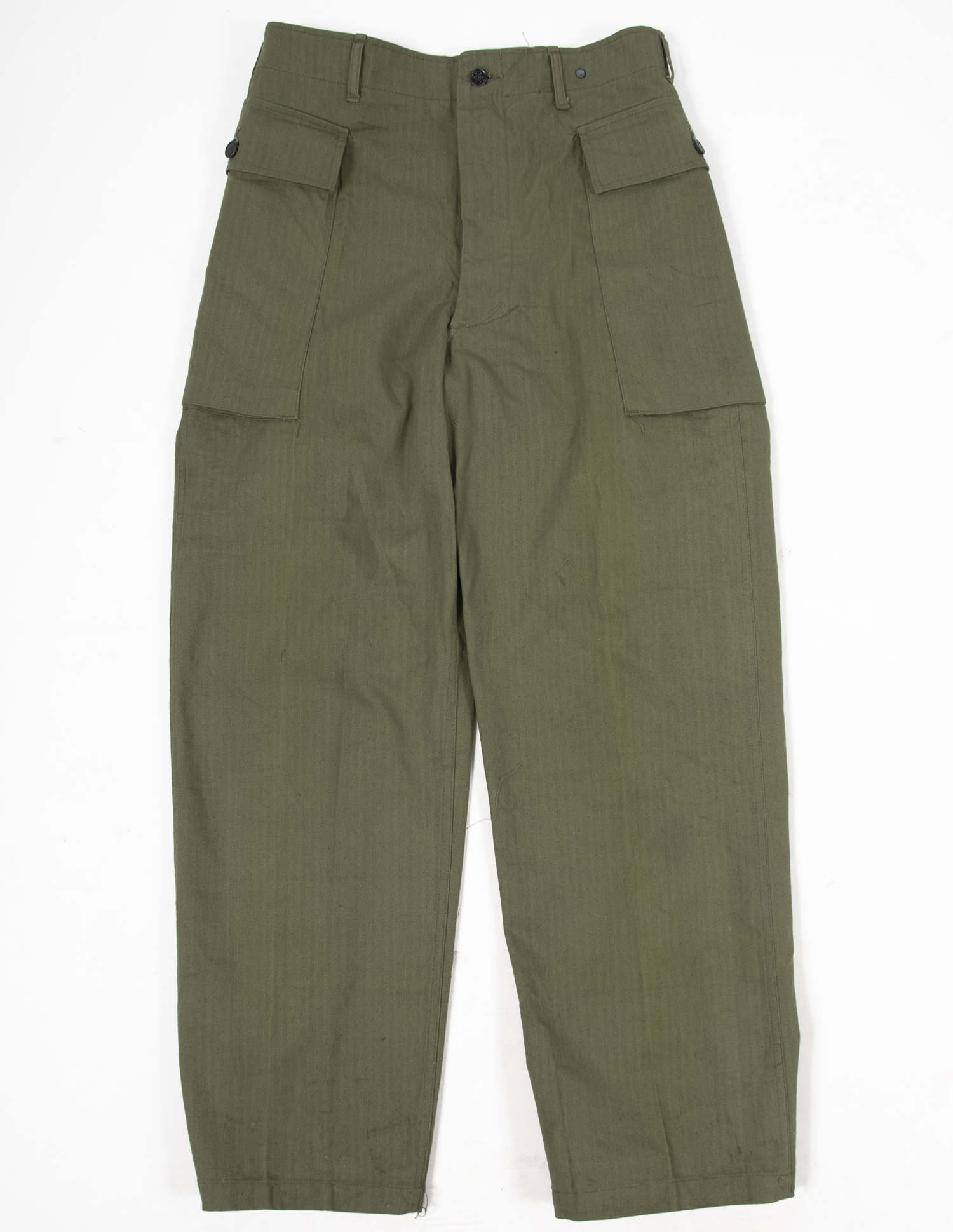 WW2 WWII US MILITARY ARMY GREEN HBT FIELD PANTS TACTICAL TROUSERS 