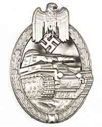 Panzer Assault Badge, Silver