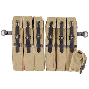 Texled MP40 Pouches, "clg 44", tan/ red lines