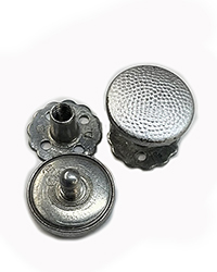 Original Screw Post Buttons, silver, pair