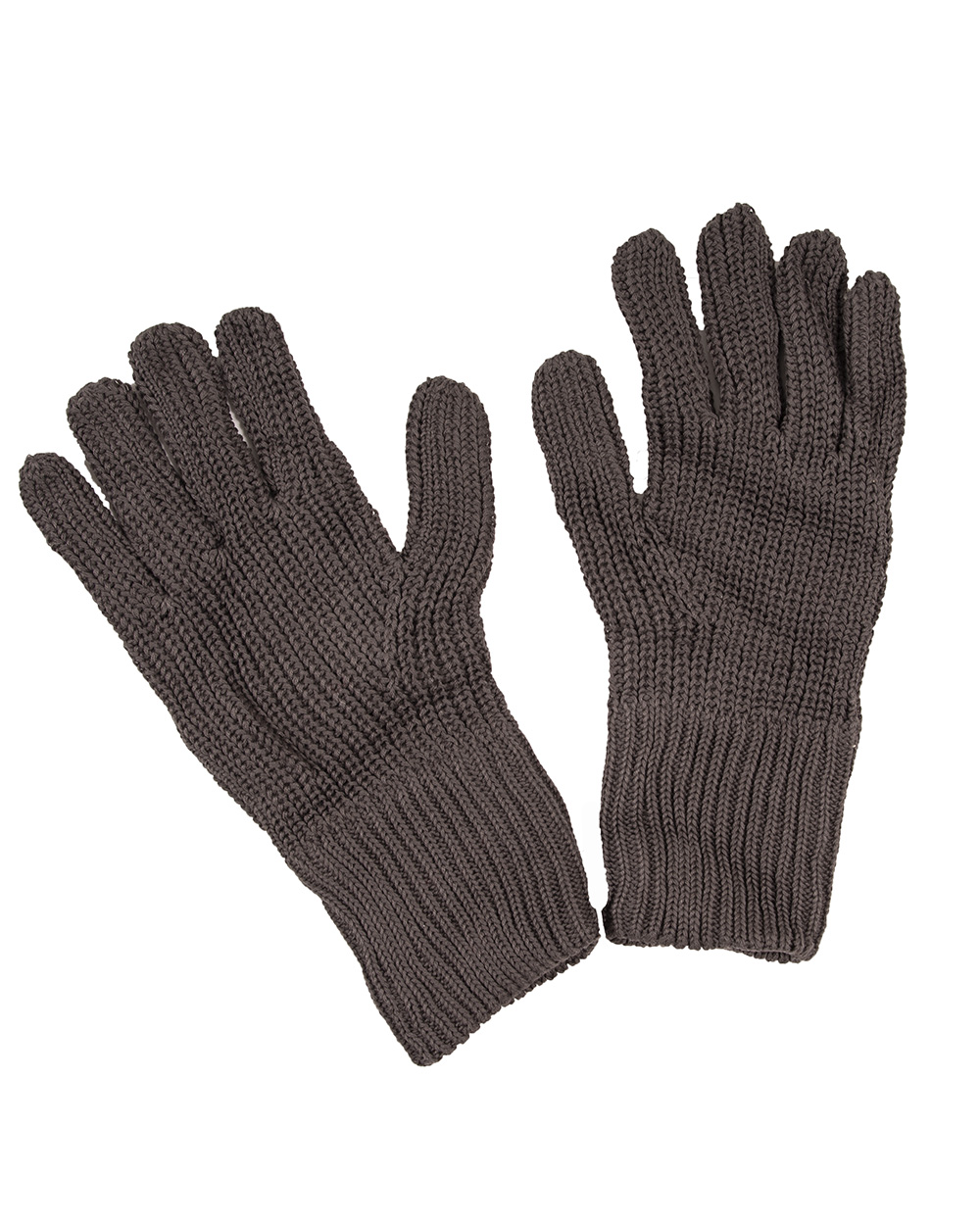 Gray Wool Knit Gloves