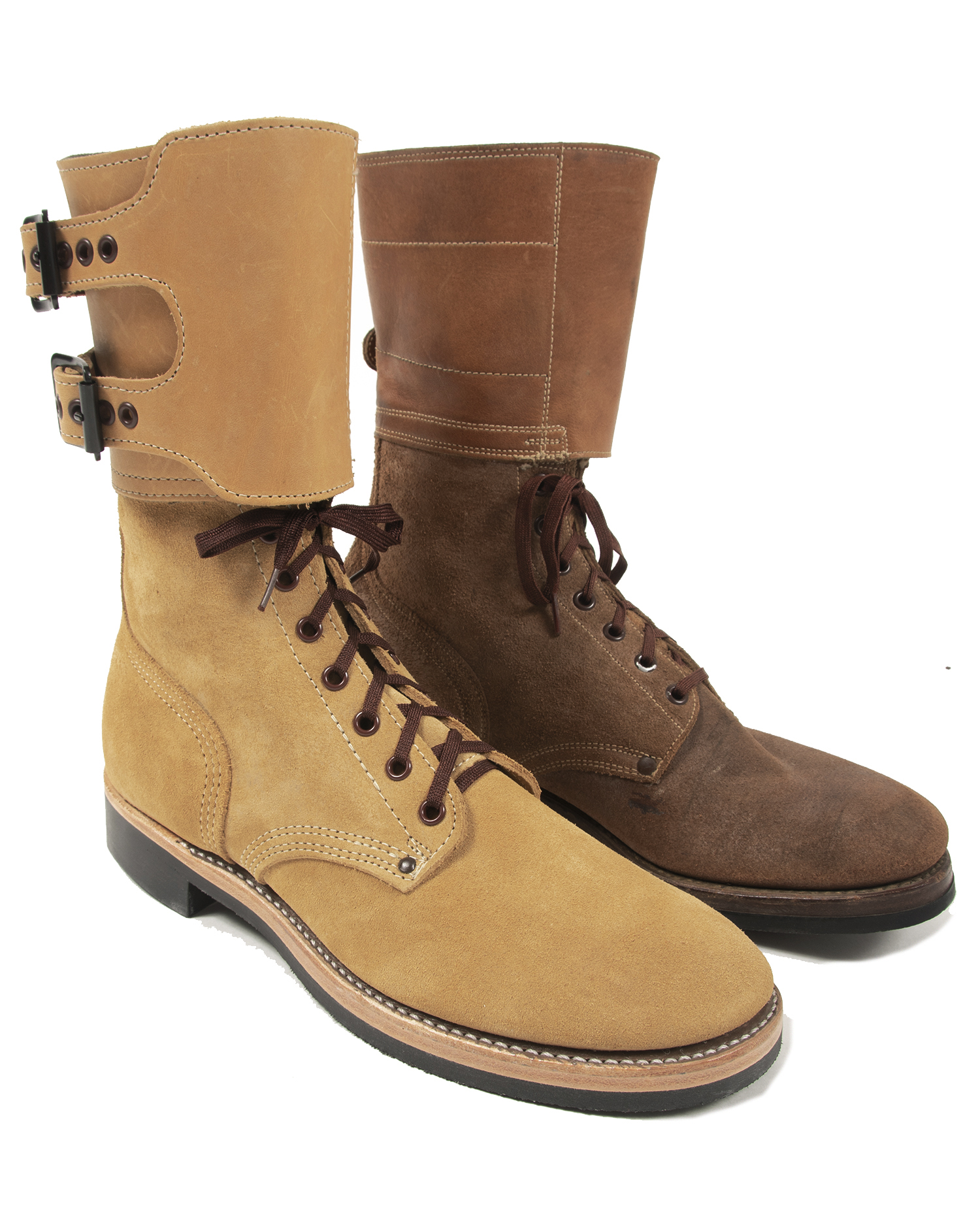 14 1/2 AA WWII Combat Boots 2 Buckle NOS Originals Russet Leather 