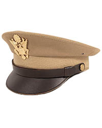 Khaki Officer's Visor Cap