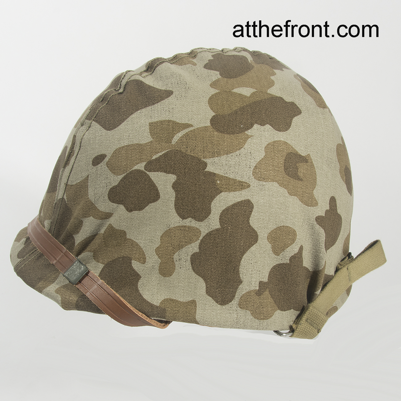 WWII USMC Aged Original M1 Infantry Helmet Fix Bale Shell And Liner Wi ...