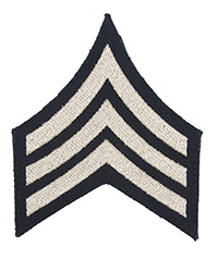 Sergeant Chevrons, Rayon, (Pair)