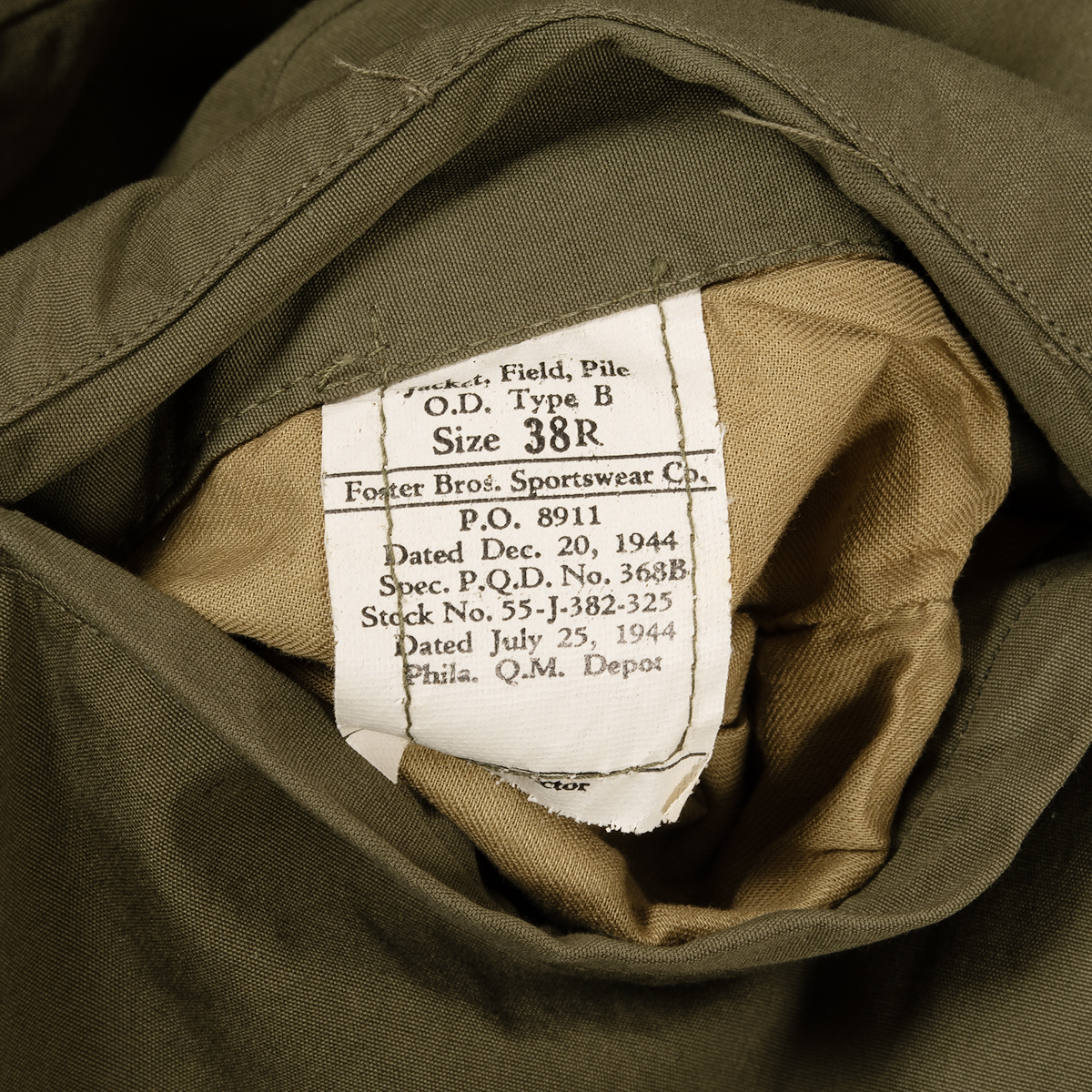 Original M43 Field Jacket Liner, unissued