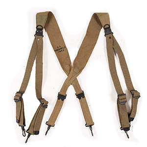Original WWII Combat Suspenders, Grade 1, Light Shade