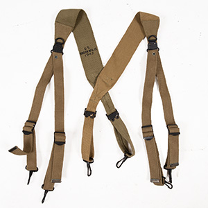 Original WWII Combat Suspenders, Grade 1, Mixed Shade