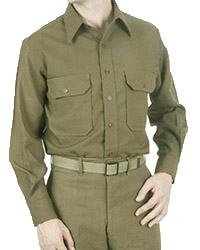 WWII US Army Officer Wool Shirt